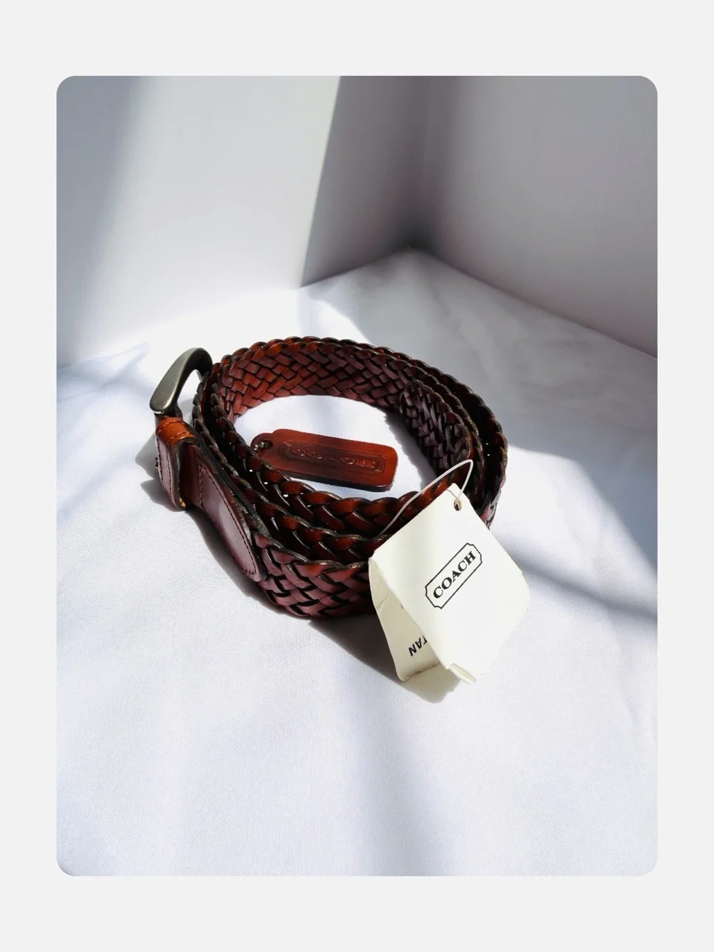 ★ Coach NWT Women’s Harness Buckle Bohemian Seasonal Staple Belt - Brown ★